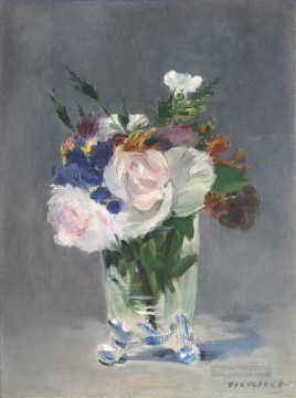  Manet Lienzo - Flores en un jarrón de cristal 1882 flor Impresionismo Edouard Manet
